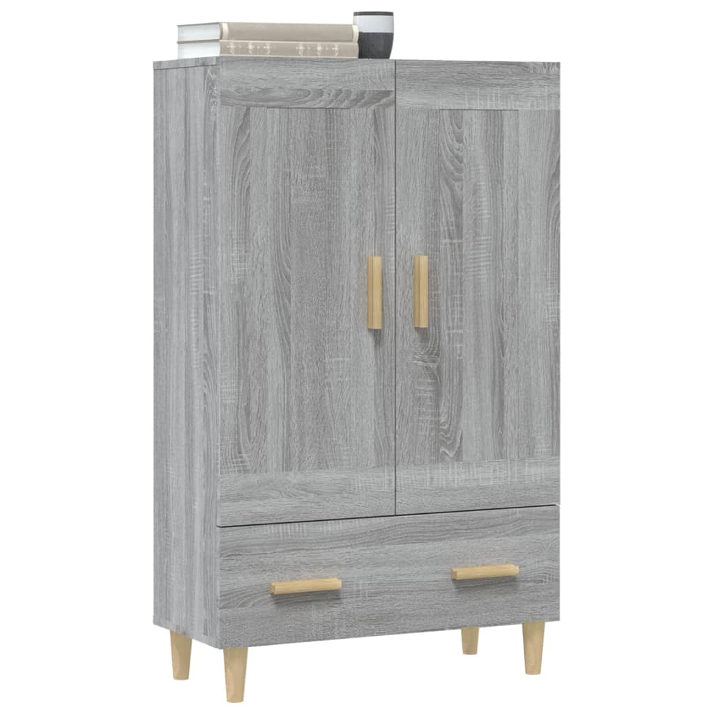 Credenza Grigio Sonoma 70x31x115 cm in Legno Multistrato