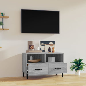 Mobile Porta TV Grigio Sonoma 80x36x50 cm in Legno Multistrato cod mxl 15372