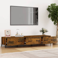 Mobile TV Rovere Fumo 150x34,5x30 cm in Legno Multistrato cod mxl 28108