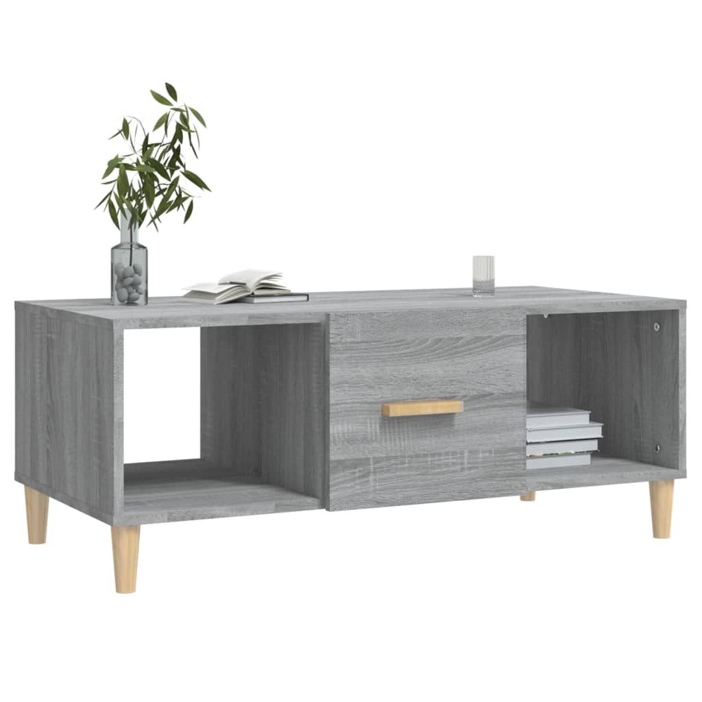 Tavolino da Salotto Grigio Sonoma 102x50x40cm Legno Multistrato