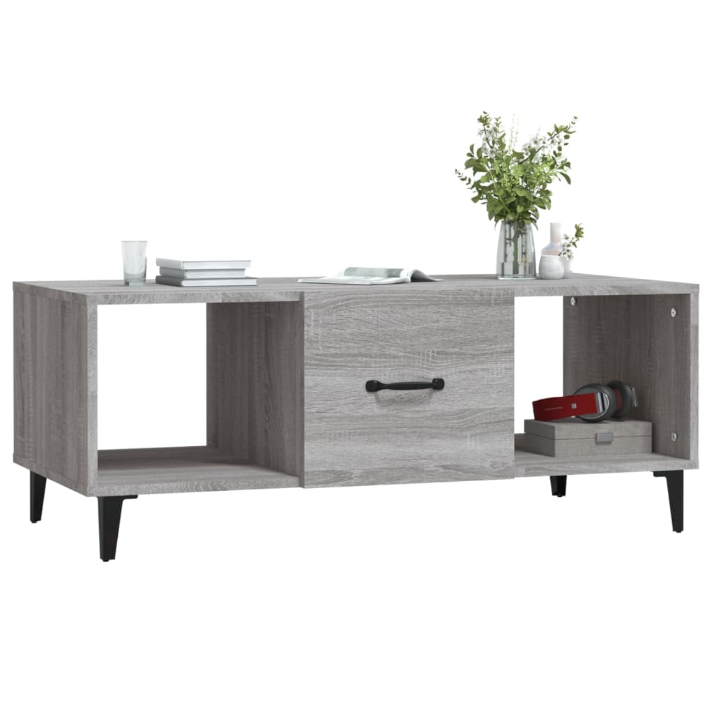 Tavolino da Salotto Grigio Sonoma 102x50x40cm Legno Multistrato cod mxl 15520