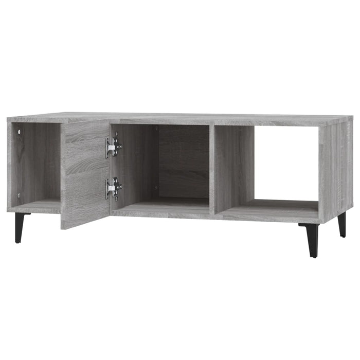 Tavolino da Salotto Grigio Sonoma 102x50x40cm Legno Multistrato cod mxl 15520