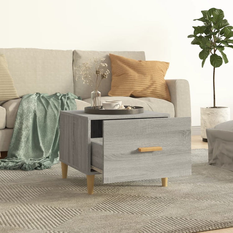 Tavolini Salotto 2pz Grigio Sonoma 50x50x40cm Legno Multistrato