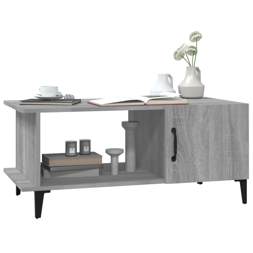 Tavolino da Salotto Grigio Sonoma 90x50x40 cm Legno Multistrato 817547