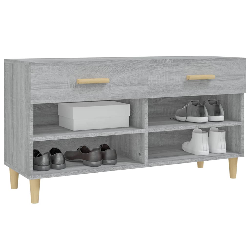 Scarpiera Grigio Sonoma 102x35x55 cm in Legno Multistrato 817568