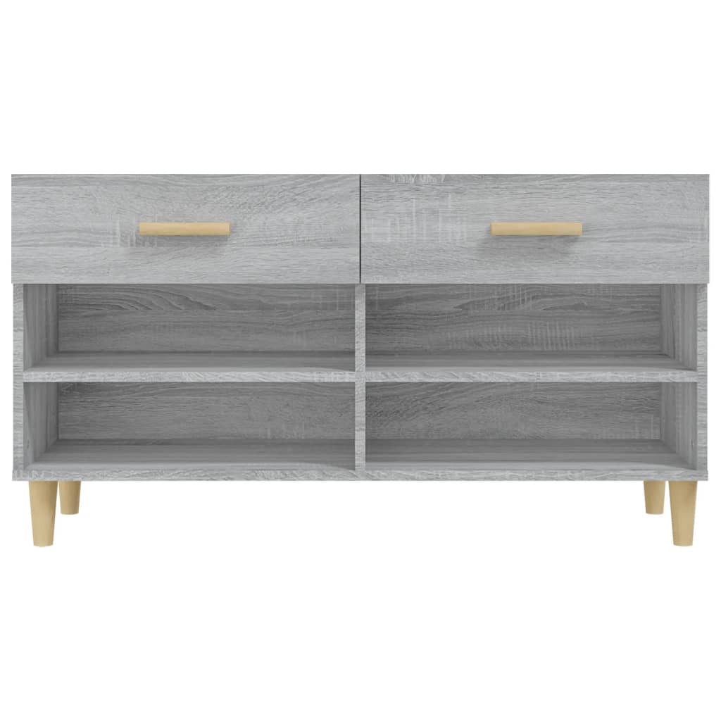 Scarpiera Grigio Sonoma 102x35x55 cm in Legno Multistrato 817568