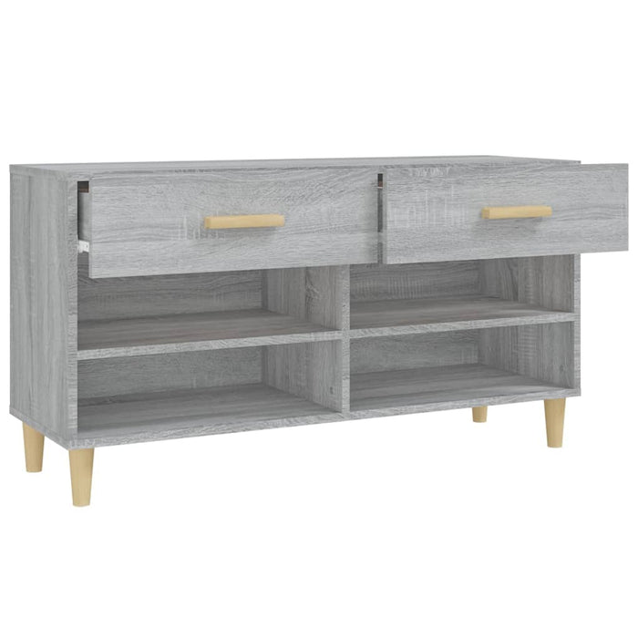 Scarpiera Grigio Sonoma 102x35x55 cm in Legno Multistrato