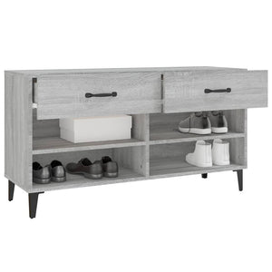 Scarpiera Grigio Sonoma 102x35x55 cm in Legno Multistrato 817571