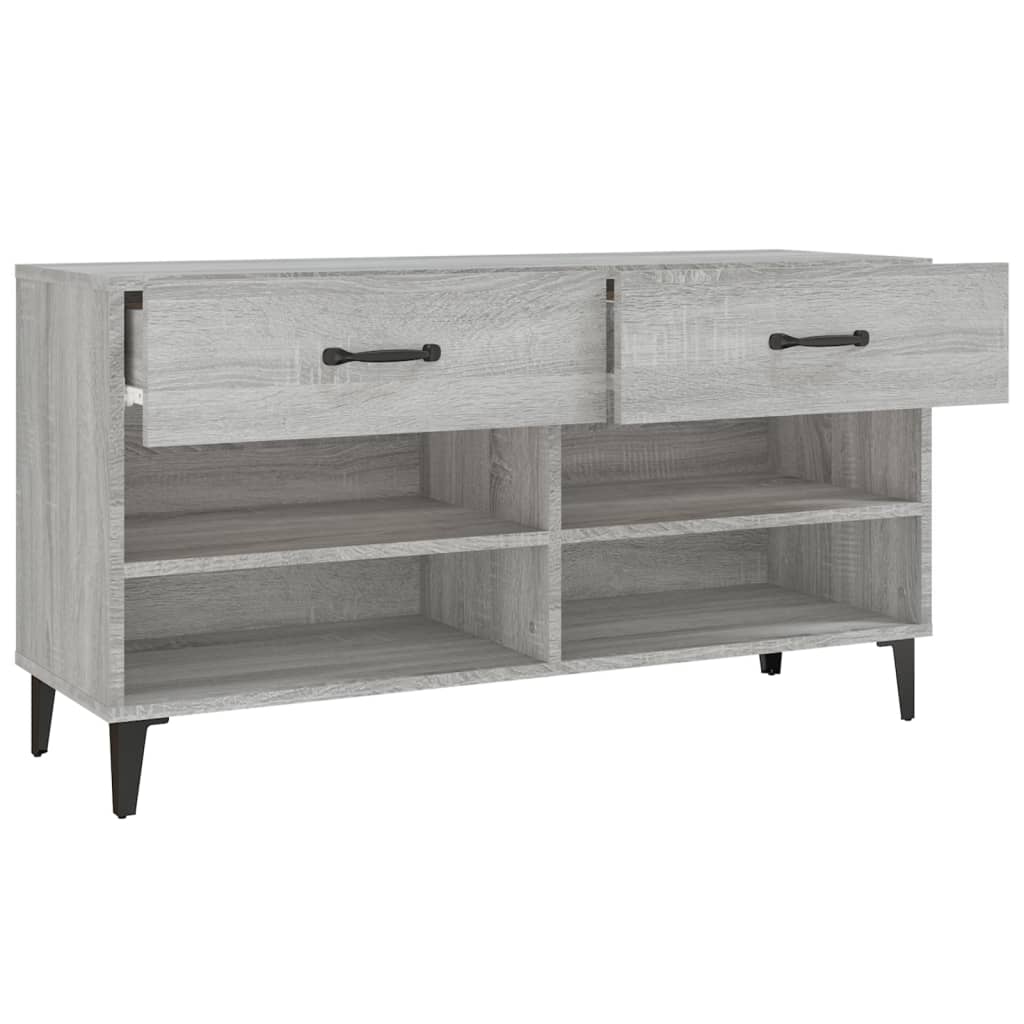 Scarpiera Grigio Sonoma 102x35x55 cm in Legno Multistrato 817571