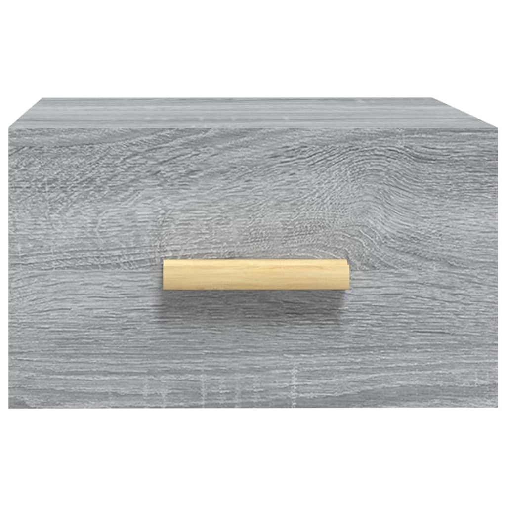 Comodino a Muro Grigio Sonoma 35x35x20 cm 817575