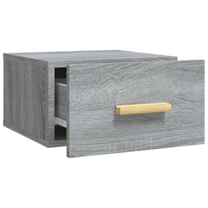 Comodino a Muro Grigio Sonoma 35x35x20 cm 817575