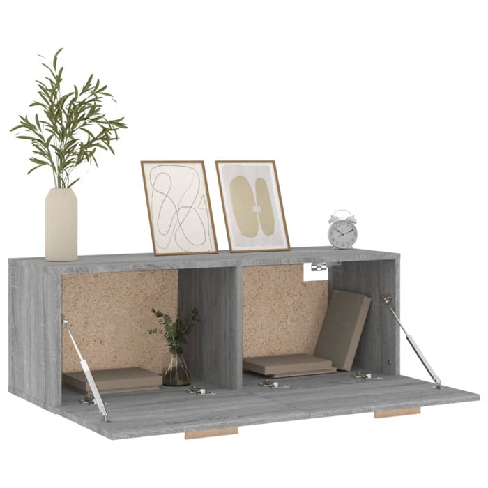 Mobile Pensile Grigio Sonoma 100x36,5x35 cm Legno Multistrato