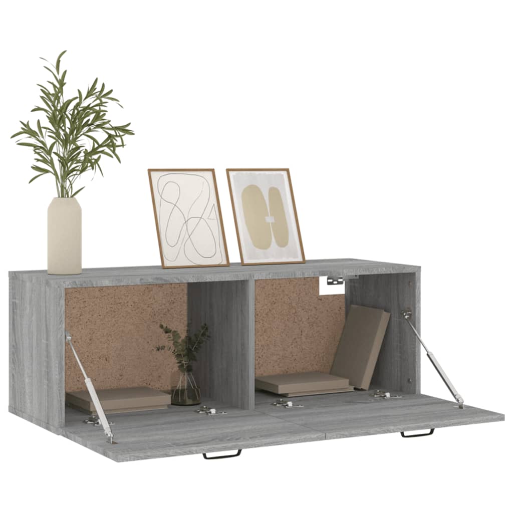 Mobile Pensile Grigio Sonoma 100x36,5x35 cm Legno Multistrato 817613