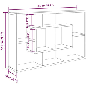 Mensola a Muro Grigio Sonoma 85x16x52,5 cm in Legno Multistrato cod mxl 68701