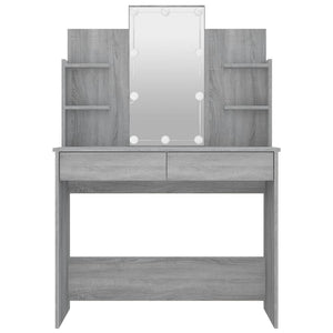 Toeletta con LED Grigio Sonoma 96x40x142 cm 820488