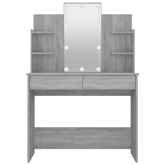 Toeletta con LED Grigio Sonoma 96x40x142 cm 820488