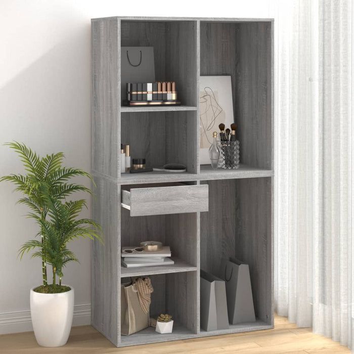 Armadietto Cosmetici Grigio Sonoma 80x40x75cm Legno Multistrato cod mxl 46391