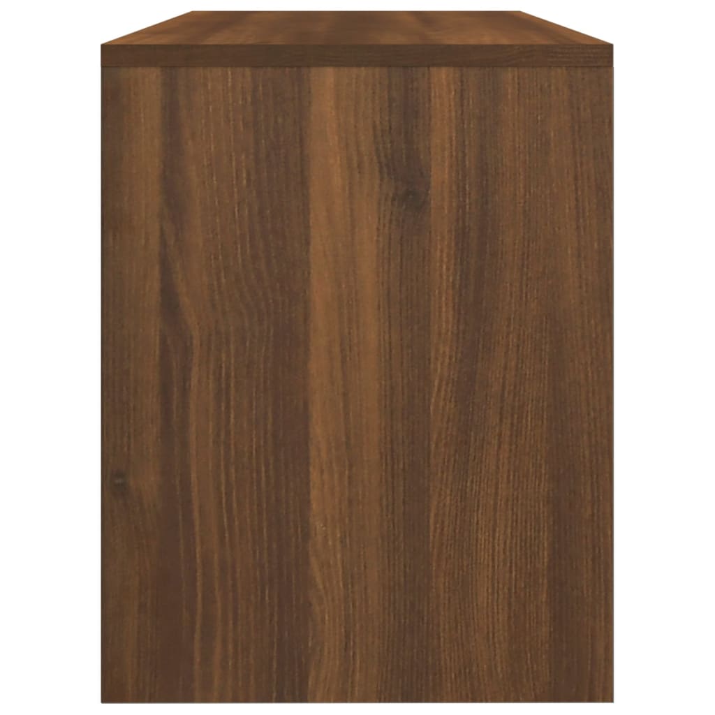 Sgabello da Toeletta Marrone Fumo 70x35x45 cm Legno Multistrato cod mxl 43073