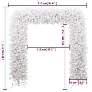 Albero di Natale ad Arco Bianco 240 cm 345090