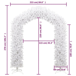 Albero di Natale ad Arco Bianco 270 cm cod 10373