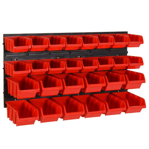 Set da Officina 30 pz Rosso e Nero 77x39 cm in Polipropilene cod mxl 67988