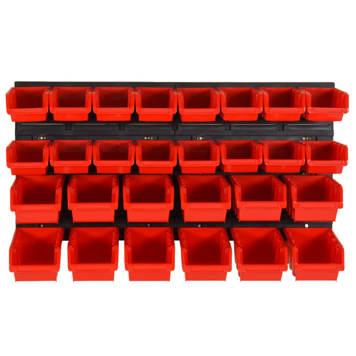 Set da Officina 30 pz Rosso e Nero 77x39 cm in Polipropilene cod mxl 67988