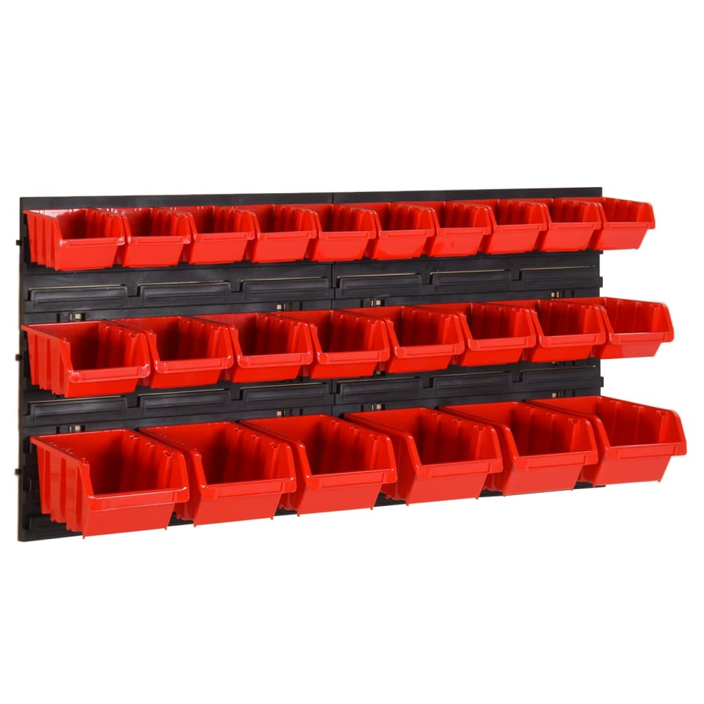 Set da Officina 26 pz Rosso e Nero 77x39 cm in Polipropilene 152204