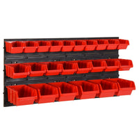 Set da Officina 26 pz Rosso e Nero 77x39 cm in Polipropilene 152204