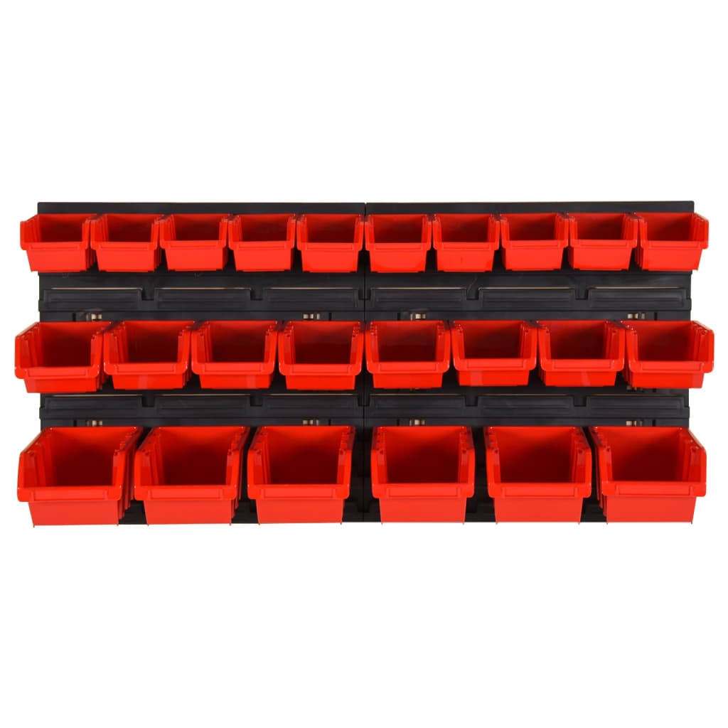 Set da Officina 26 pz Rosso e Nero 77x39 cm in Polipropilene 152204