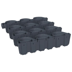 Set per Piante Giardino Verticale 12 pz Antracite Polipropilene cod mxl 66872