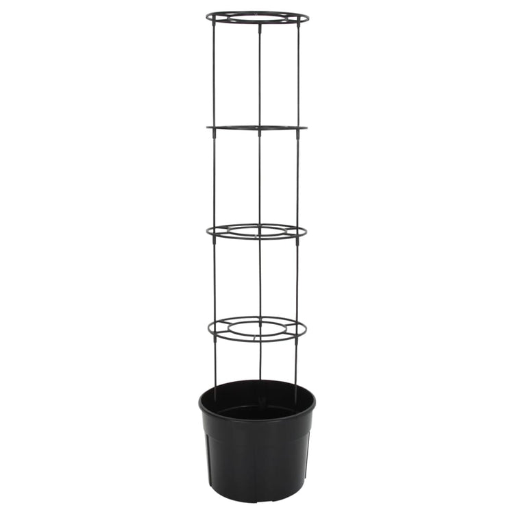 Vaso a Torre per Pomodori Antracite Ø39x150 cm Polipropilene cod mxl 67126