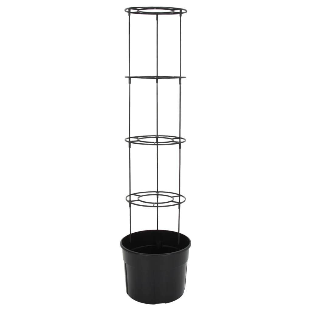 Vaso a Torre per Pomodori Antracite Ø39x150 cm Polipropilene 152210