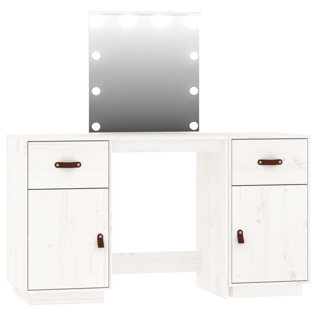 Set Toeletta con LED Bianco in Legno Massello di Pino cod mxl 65184