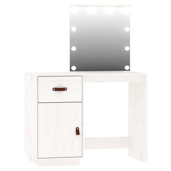 Set Toeletta con LED Bianco in Legno Massello di Pino cod mxl 65184