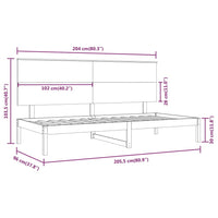 Dormeuse Bianca 90x200 cm in Legno Massello di Pino cod mxl 58315