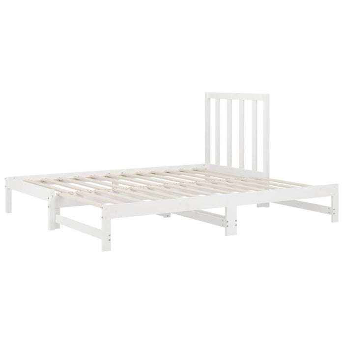 Dormeuse Estraibile Bianca 2x(90x190) cm Legno Massello di Pino cod mxl 63995