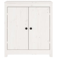 Credenze 2 pz Bianco 70x35x80 cm in Legno Massello di Pino 3114065