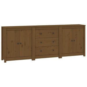 Credenza Miele 210x35x80 cm in Legno Massello di Pino