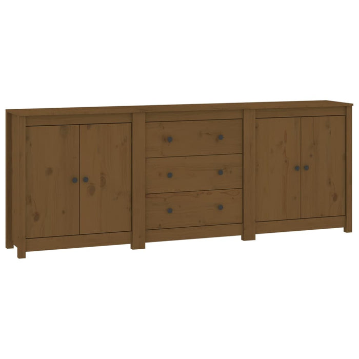 Credenza Miele 210x35x80 cm in Legno Massello di Pino