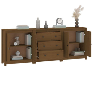 Credenza Miele 210x35x80 cm in Legno Massello di Pino