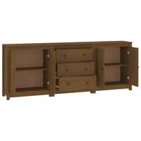 Credenza Miele 210x35x80 cm in Legno Massello di Pino