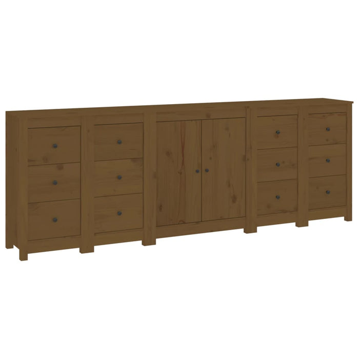 Credenza Miele 230x35x80 cm in Legno Massello di Pino cod mxl 22952