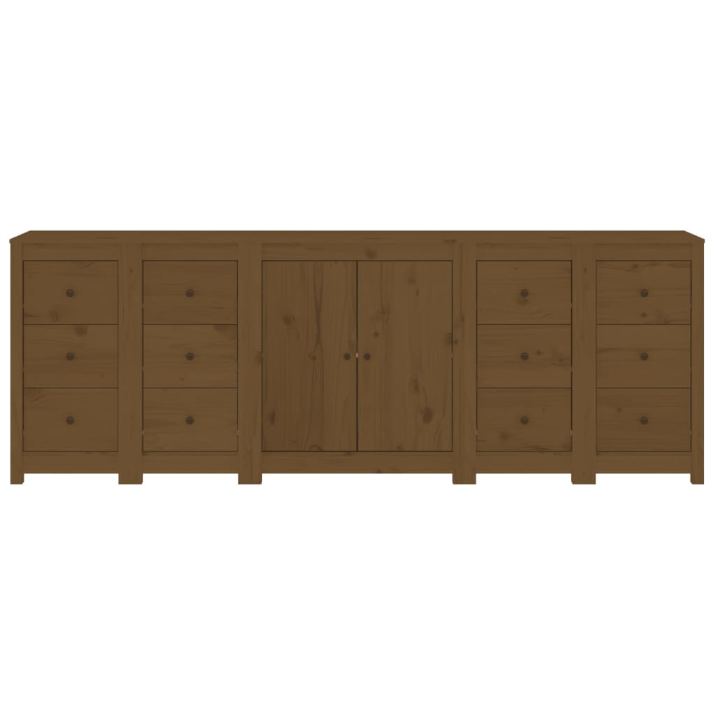 Credenza Miele 230x35x80 cm in Legno Massello di Pino cod mxl 22952