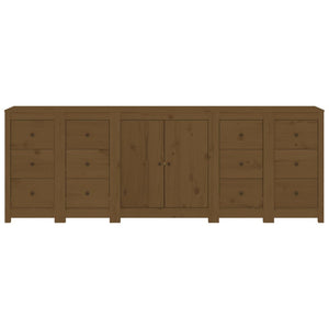 Credenza Miele 230x35x80 cm in Legno Massello di Pino cod mxl 22952