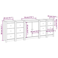 Credenza Miele 230x35x80 cm in Legno Massello di Pino cod mxl 22952