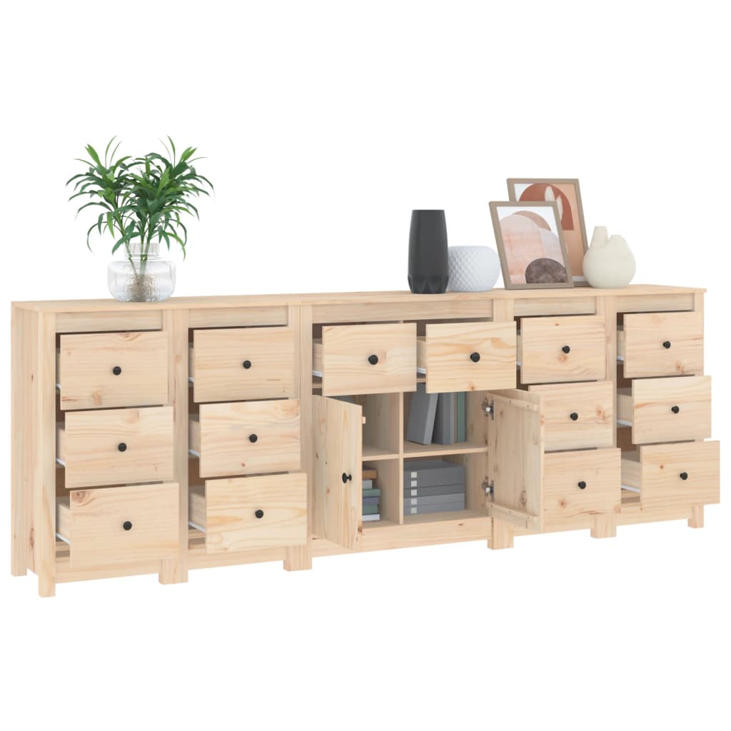 Credenza 230x35x80 cm in Legno Massello di Pino 3114089