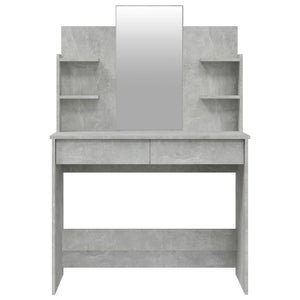 Set Tavolo da Toeletta Grigio Cemento 96x40x142 cm 3114158