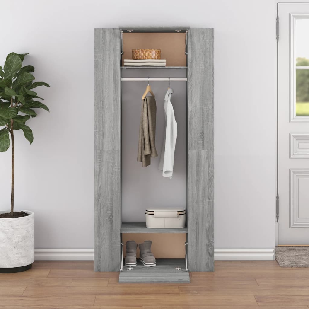 Mobili da Corridoio 2 pz Grigio Sonoma in Legno Multistrato 3114180