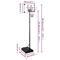 Supporto per Pallacanestro Trasparente 280-350 cm Policarbonato 3107833