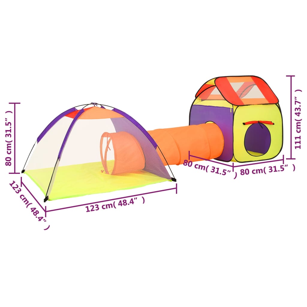 Tenda da Gioco per Bambini Multicolore 338x123x111 cm cod mxl 72745